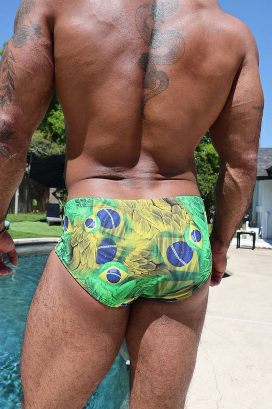 Brazil Feather Print Standard Brief