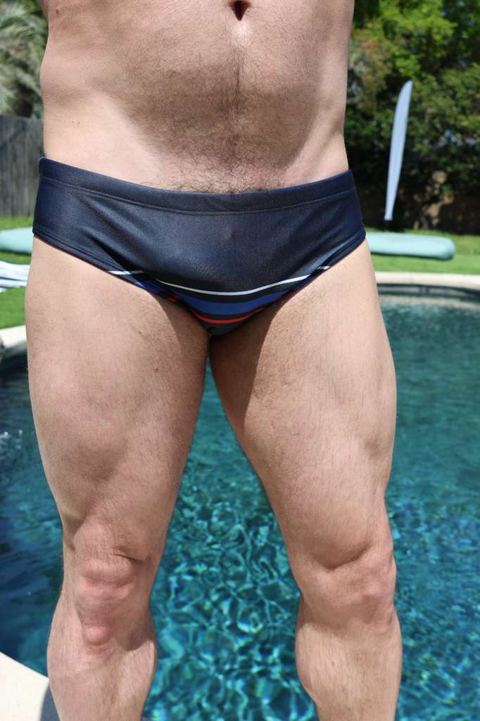 Navy Stripe Standard Brief