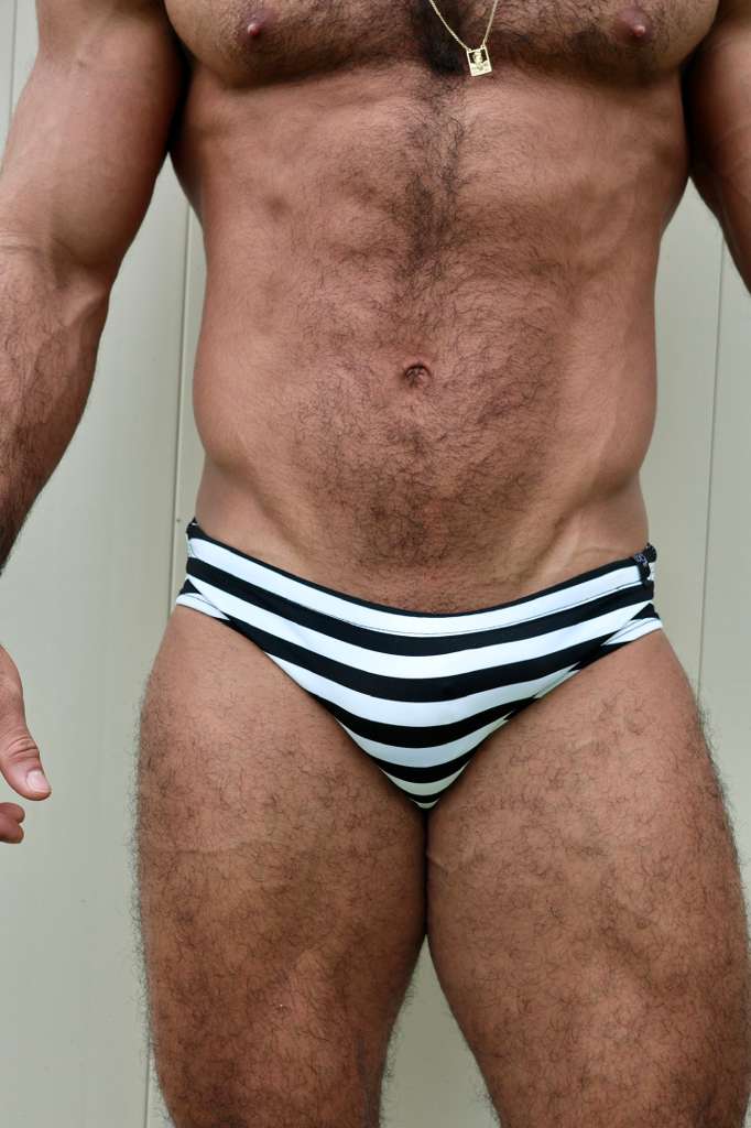 Striped Print Standard Brief