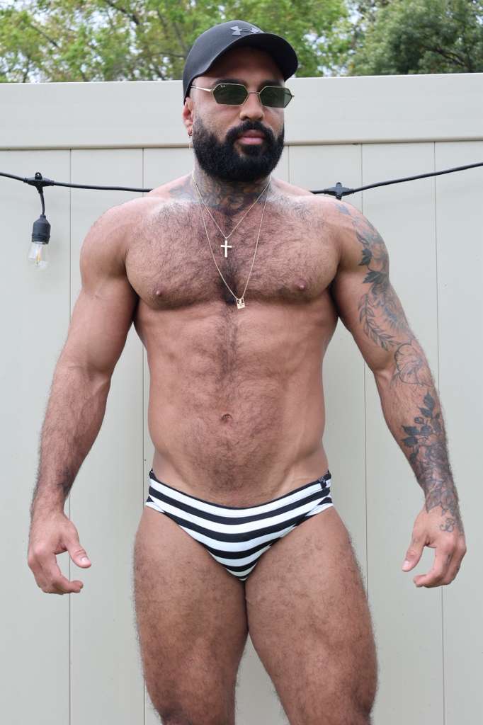 Striped Print Standard Brief