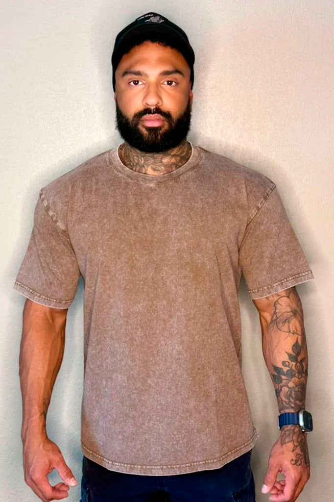 T-shirt Destroyed Brown