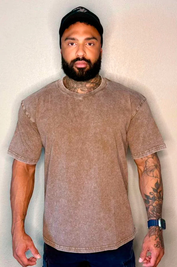 T-shirt Destroyed Brown