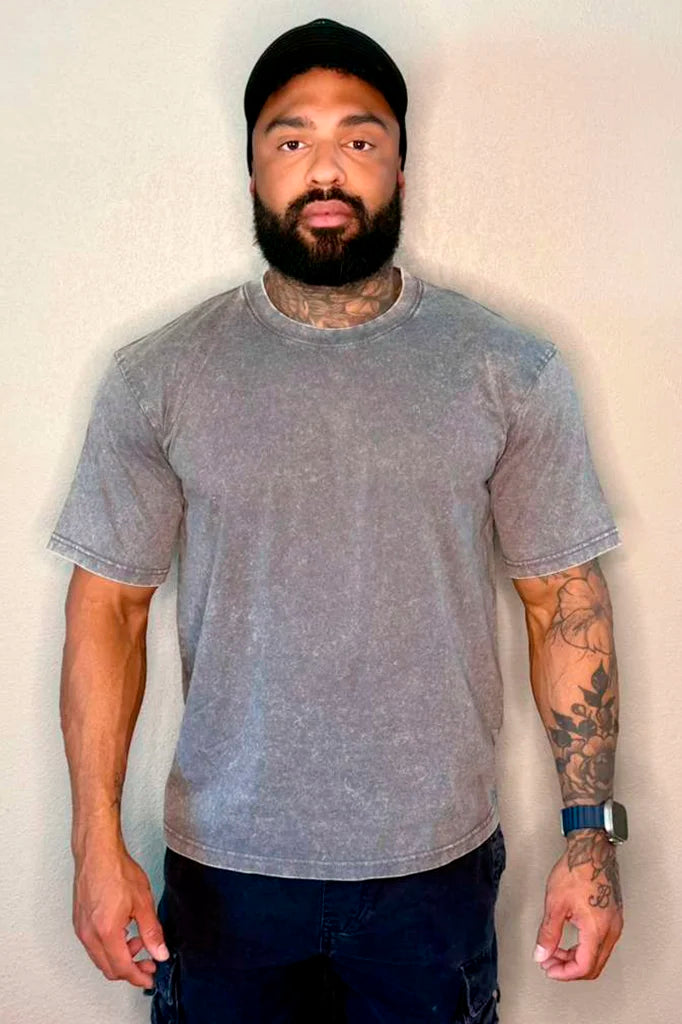 T-shirt Destroyed Silver