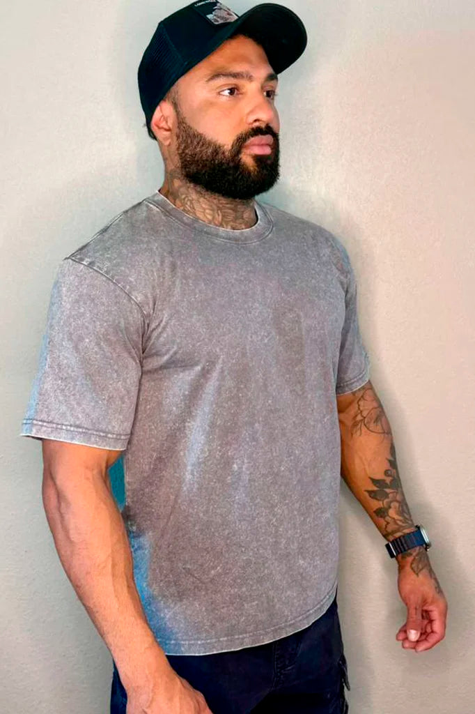 T-shirt Destroyed Silver