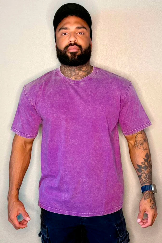 T-shirt Destroyed Purple