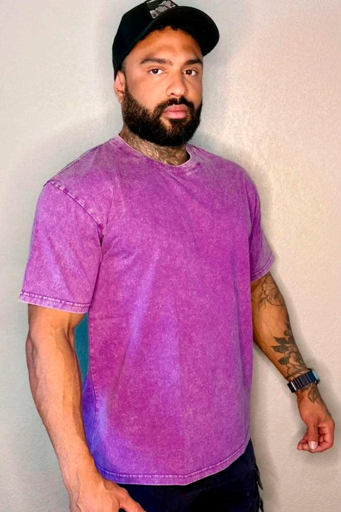 T-shirt Destroyed Purple